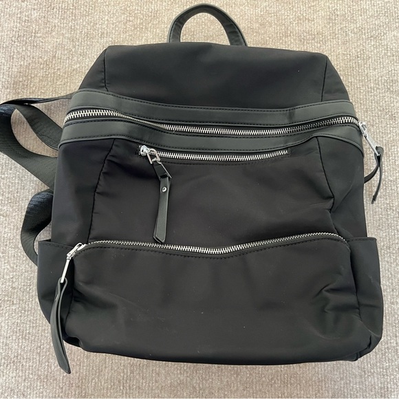 Black Nylon Washable Women’s Backpack - Picture 1 of 7